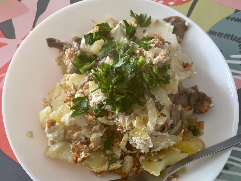 Zapiekanka ziemniaczana z niemięsem mielonym